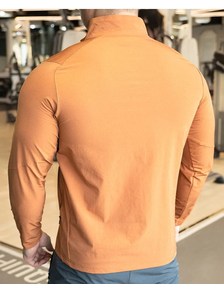 Men's Sports Fitness Running Training  Long-sleeved Quick-drying Outer Jacket