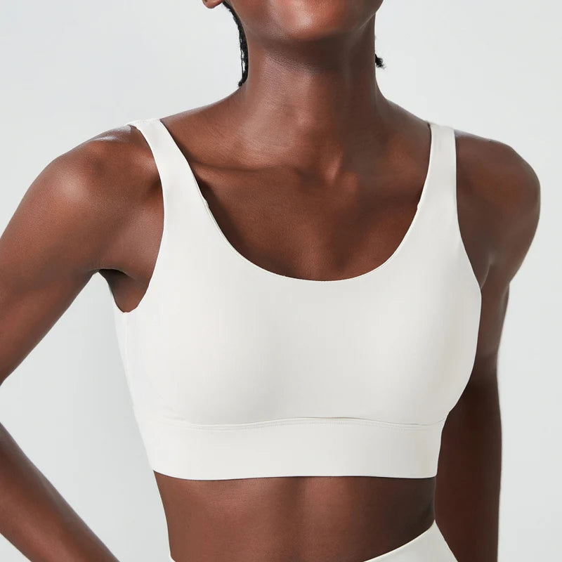 Women's Fitness Sports Bra | Nylon Lycra | Back Buckle | Fixed Chest Pads | Anti-Friction | 5 Colours | S–XL
