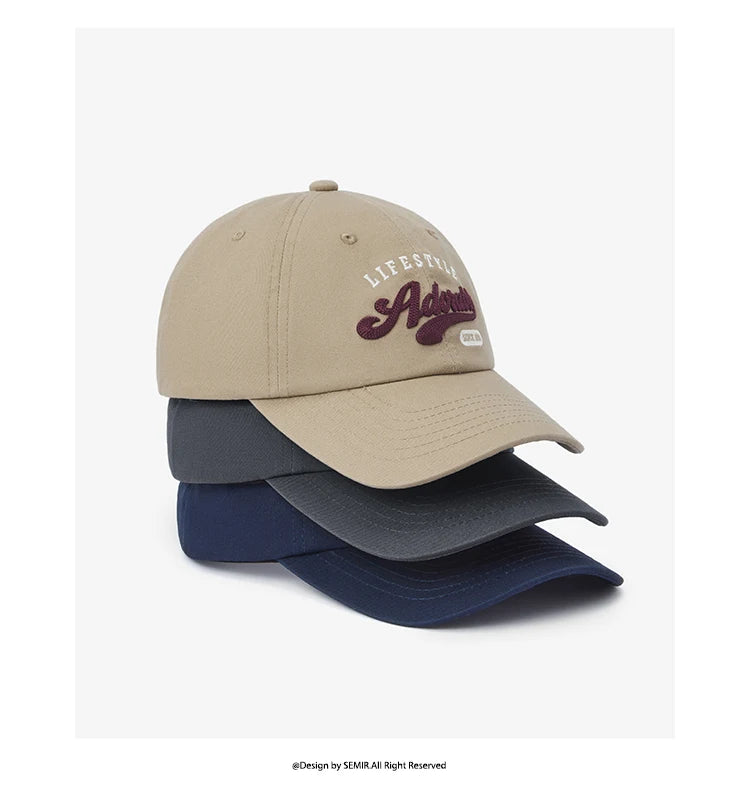 Retro College Style Embroidered Baseball Cap - Adjustable Snapback Sun Hat