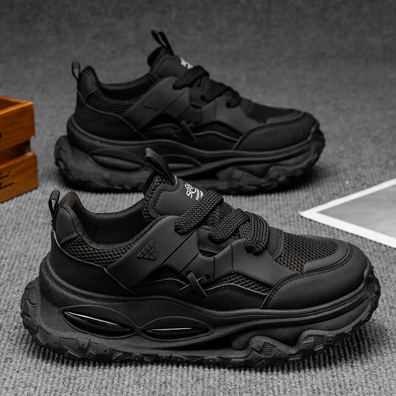 Street Style Platform Sneakers - Men's Skateboard Running & Tennis Trainers
