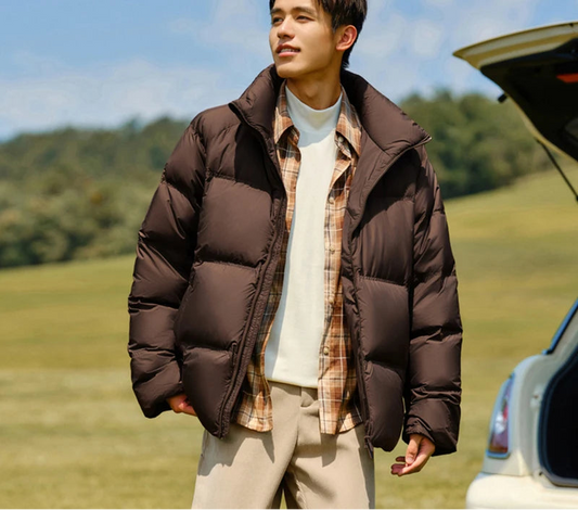 Unisex Lightweight Down Puffer Jacket - Three-Proof Thermal Winter Coat