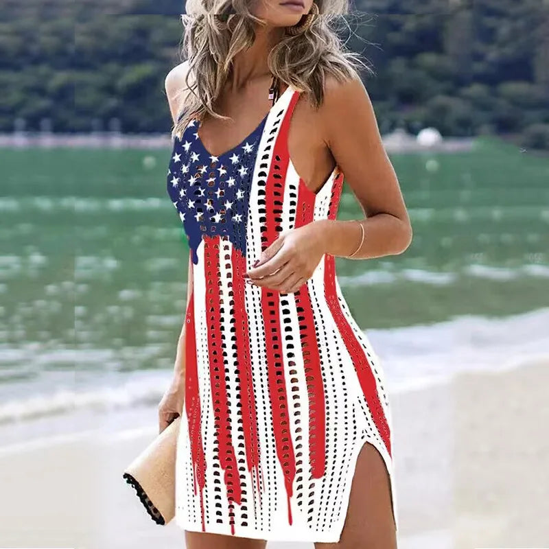 Women's Cover Up Bikini Swimsuit Cover-up Beach Bathing Suit Beach Wear Knitting Swimwear Mesh Beach Dress Tunic Robe