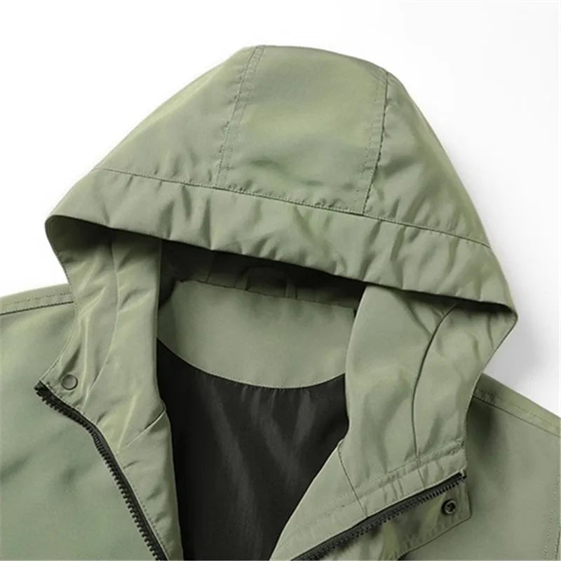 Men's Outdoor Windproof Hooded Waterproof Sports Jacket