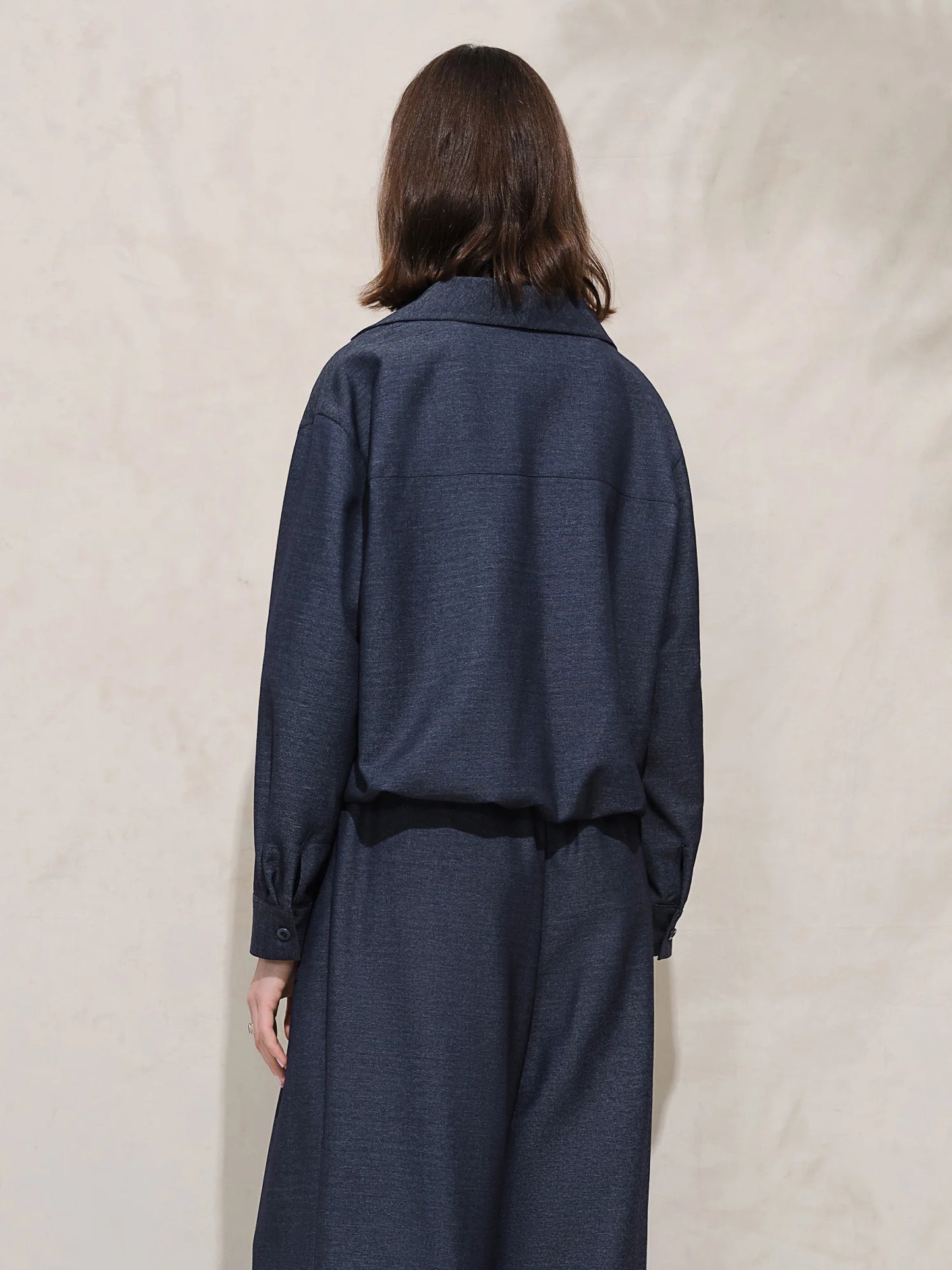 Navy Blue Three Piece Set - Coordinated Outfit for Office and Casual Wear