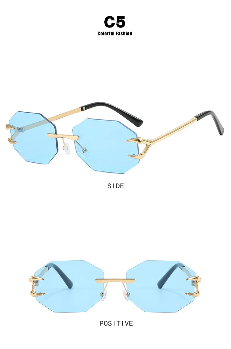 Women's Fashion Sunglasses - Frameless UV400 Sports Eyewear