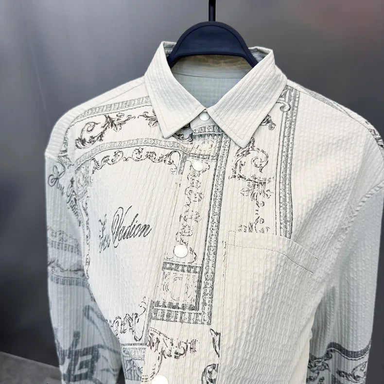 Men's Digital Print Casual Shirt - Loose Fit