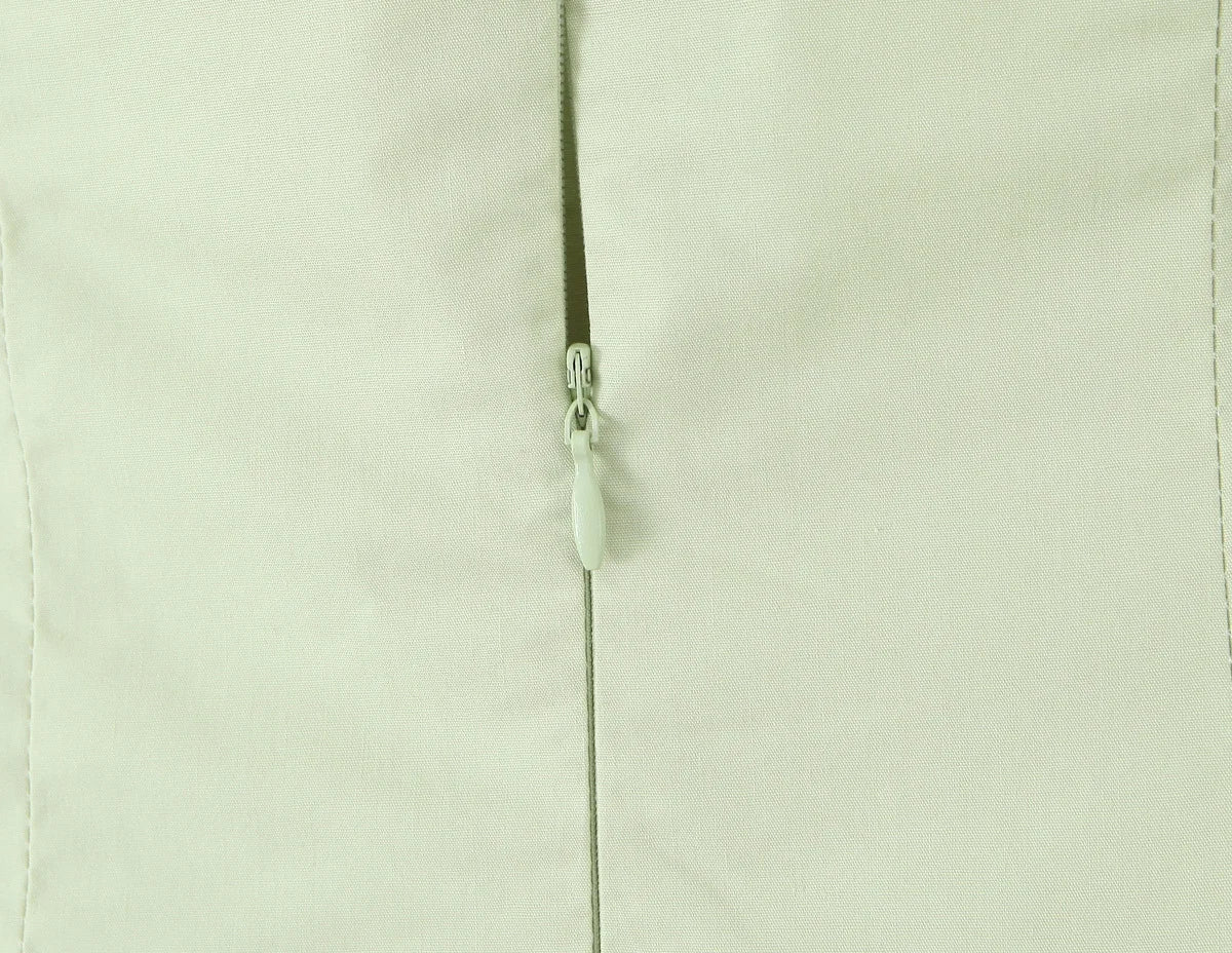 Backless Green Halter Dress - Elegant Low Waist A-Line Midi Dress