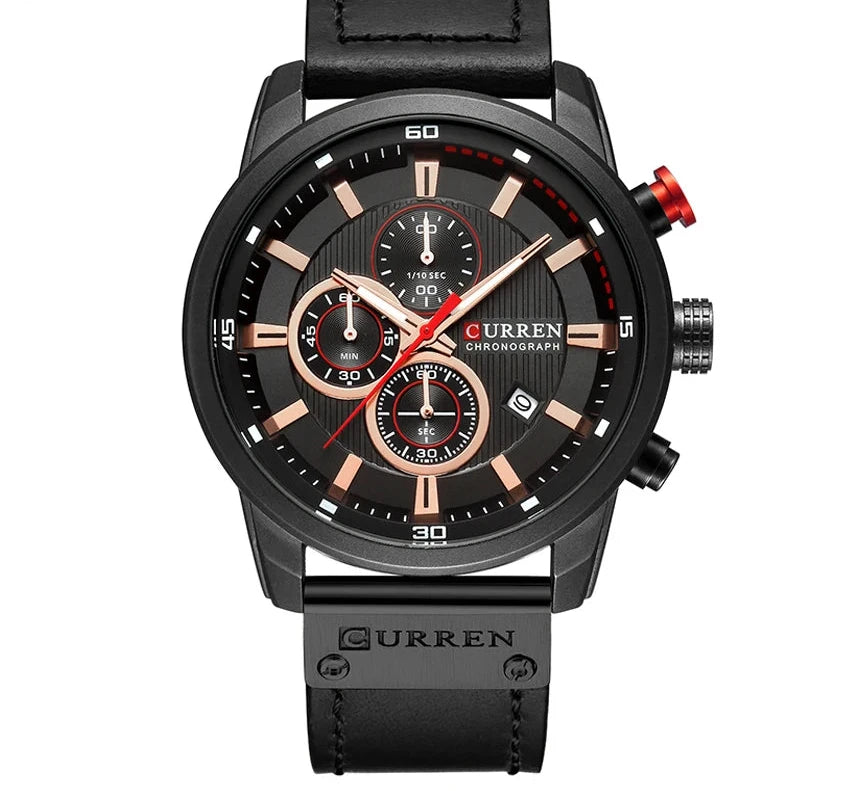 Luxury Chronograph Quartz Watch - Military Sport Watch for Men