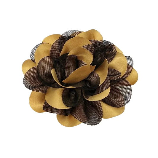 Vintage Fabric Flower Brooch - Elegant Collar Pin & Scarf Buckle for Women