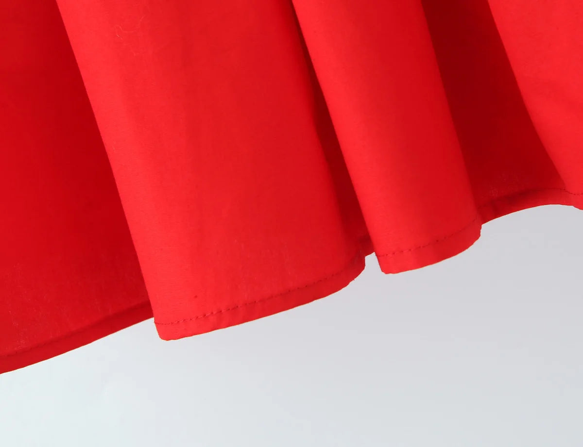 Pleated Hem Red Strapless Mini Dress - Elegant Party & Birthday Dress