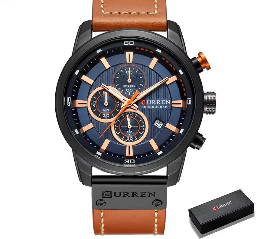 Luxury Chronograph Quartz Watch - Military Sport Watch for Men
