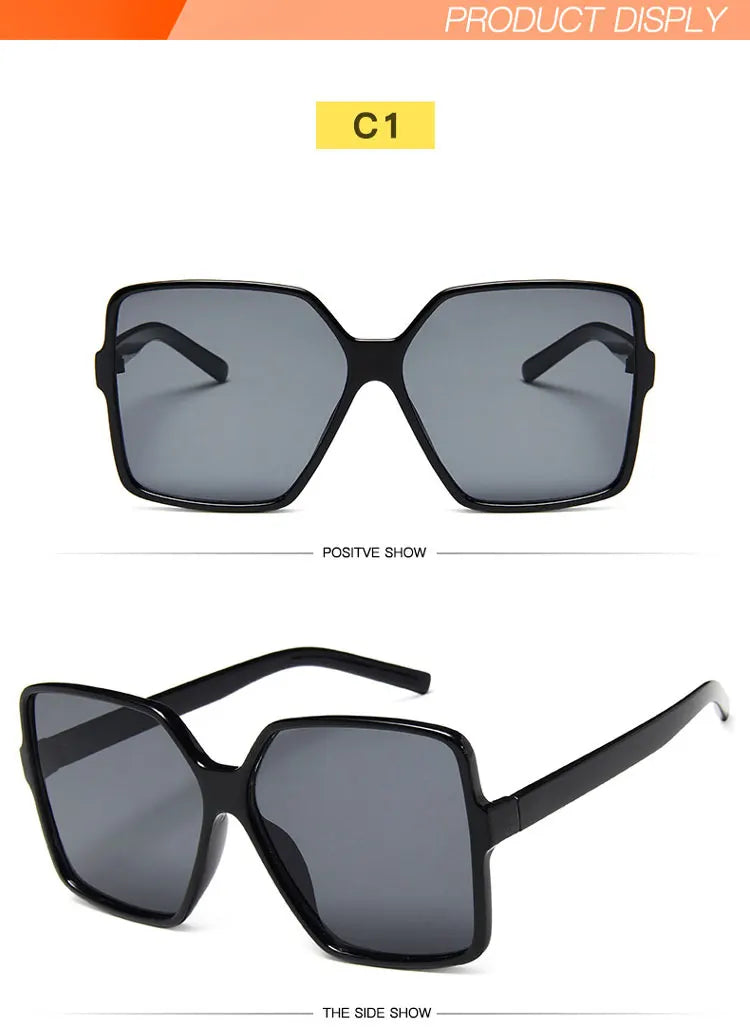 Women's Oversized Gradient Eyewear Sunglasses UV400