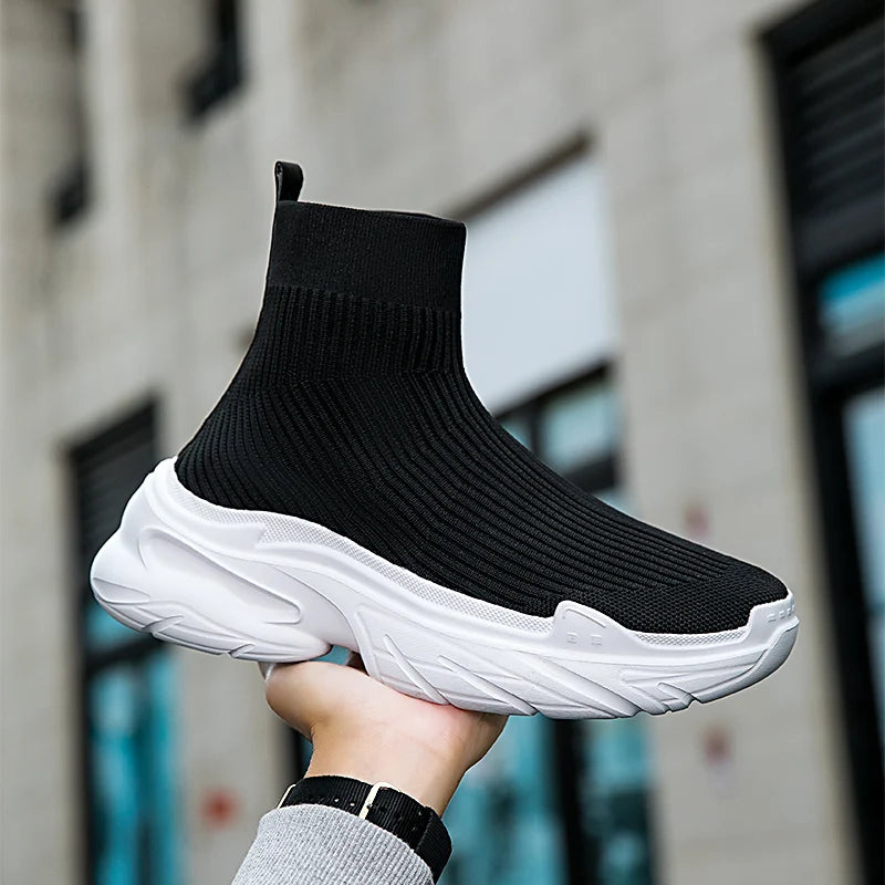 Men's Casual Sports Mesh Running Slip On Breathable Designer Tennis Shoes Walking Sneakers