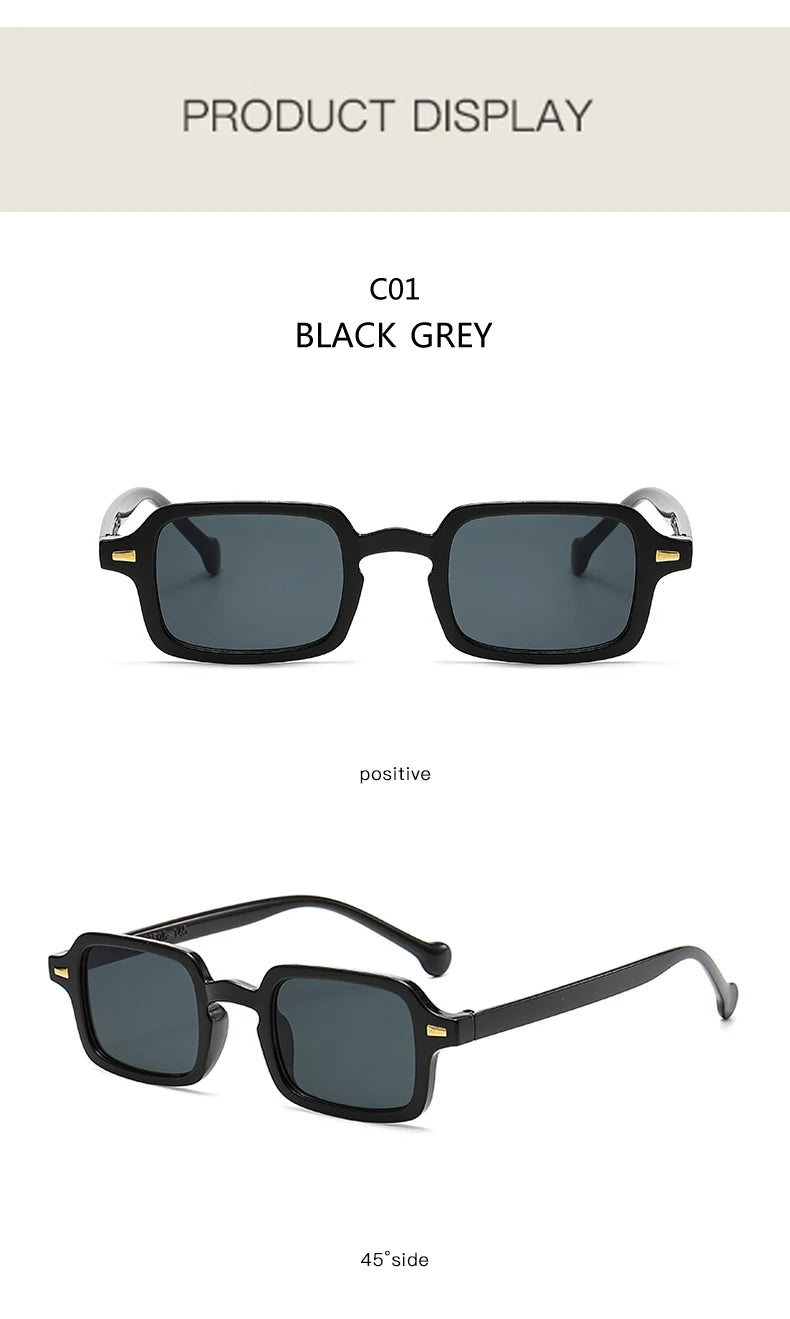 Classic Rectangle Sunglasses - UV400 Protection Vintage Style Eyewear
