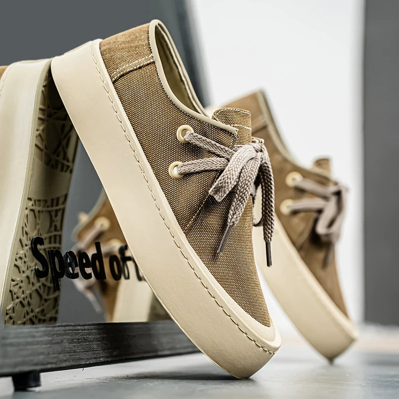 Men's Platform Suede Lace Up Shoes