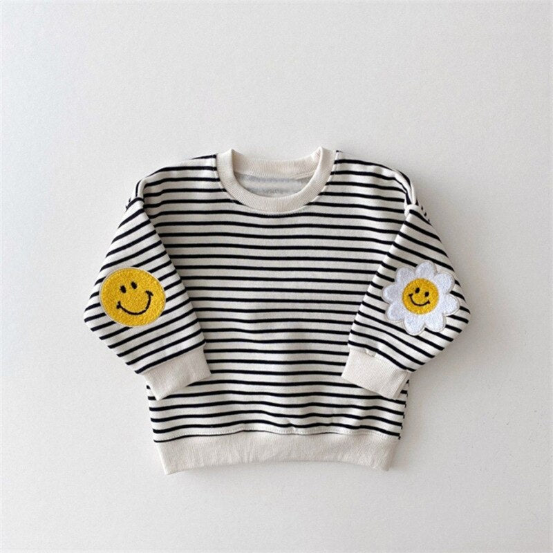 Children's, Girl's Pullover Versatile Cotton Sweatshirt