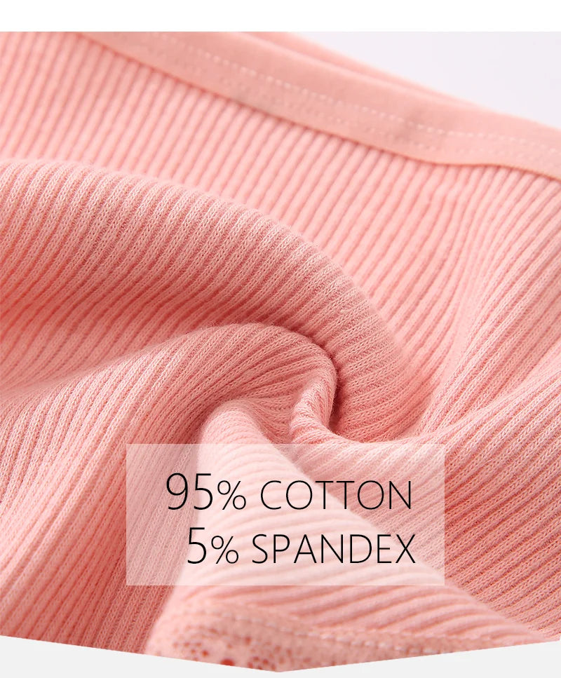 Women's Cotton Lace Briefs 3-Piece Set - Comfortable Underwear