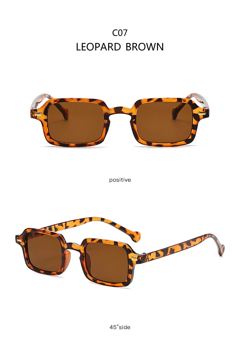 Classic Rectangle Sunglasses - UV400 Protection Vintage Style Eyewear