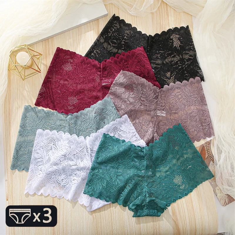 Women's Floral Lace Briefs 3-Pack