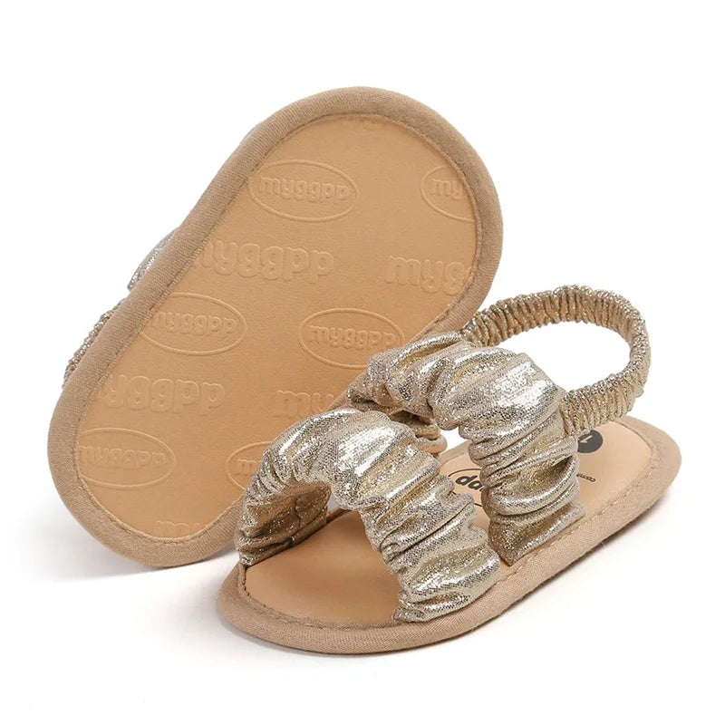Baby Girls Soft Sole Sandals - Anti-Slip Princess Shoes