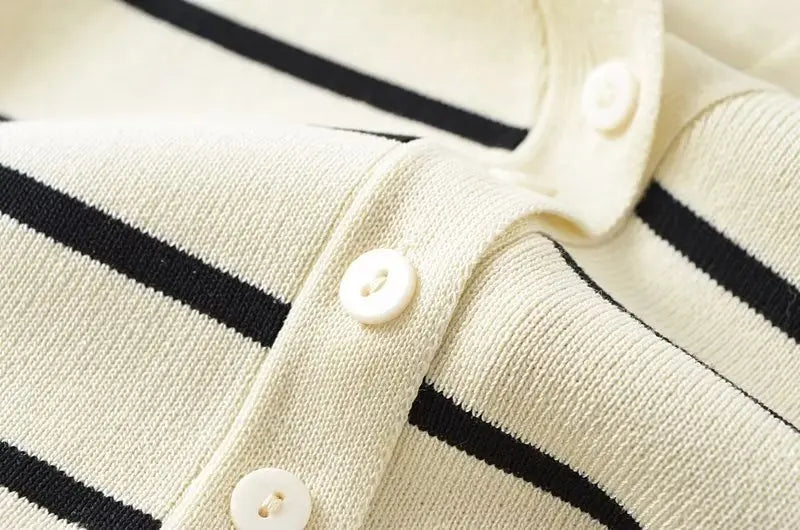 Striped Tank Top - Single Breasted Sleeveless Summer Crop Top