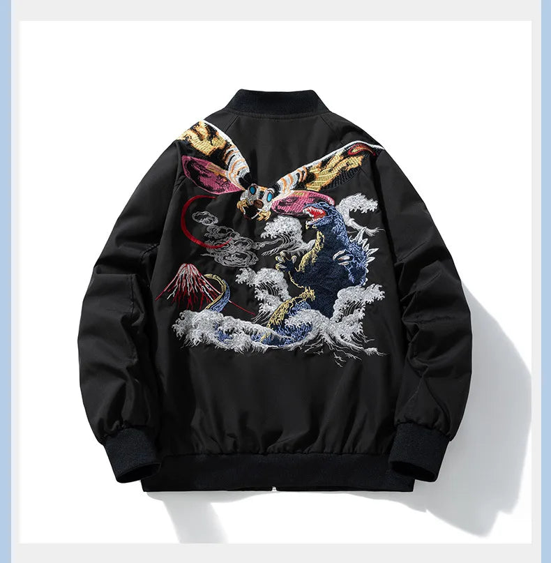 Men's Yokosuka Embroidered MA-1 Bomber Jacket - Harajuku Style