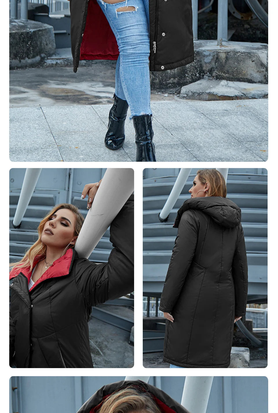 Women's Long Hooded Parka