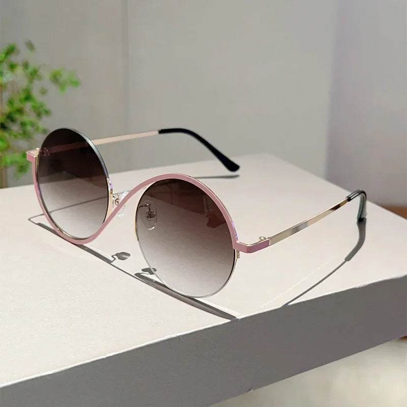 Women's Round Gradient Chic Sunglasses