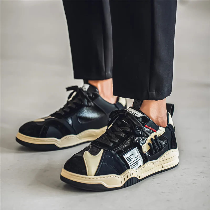 Men's Casual Platform Lace Up Comfortable  Sneakers