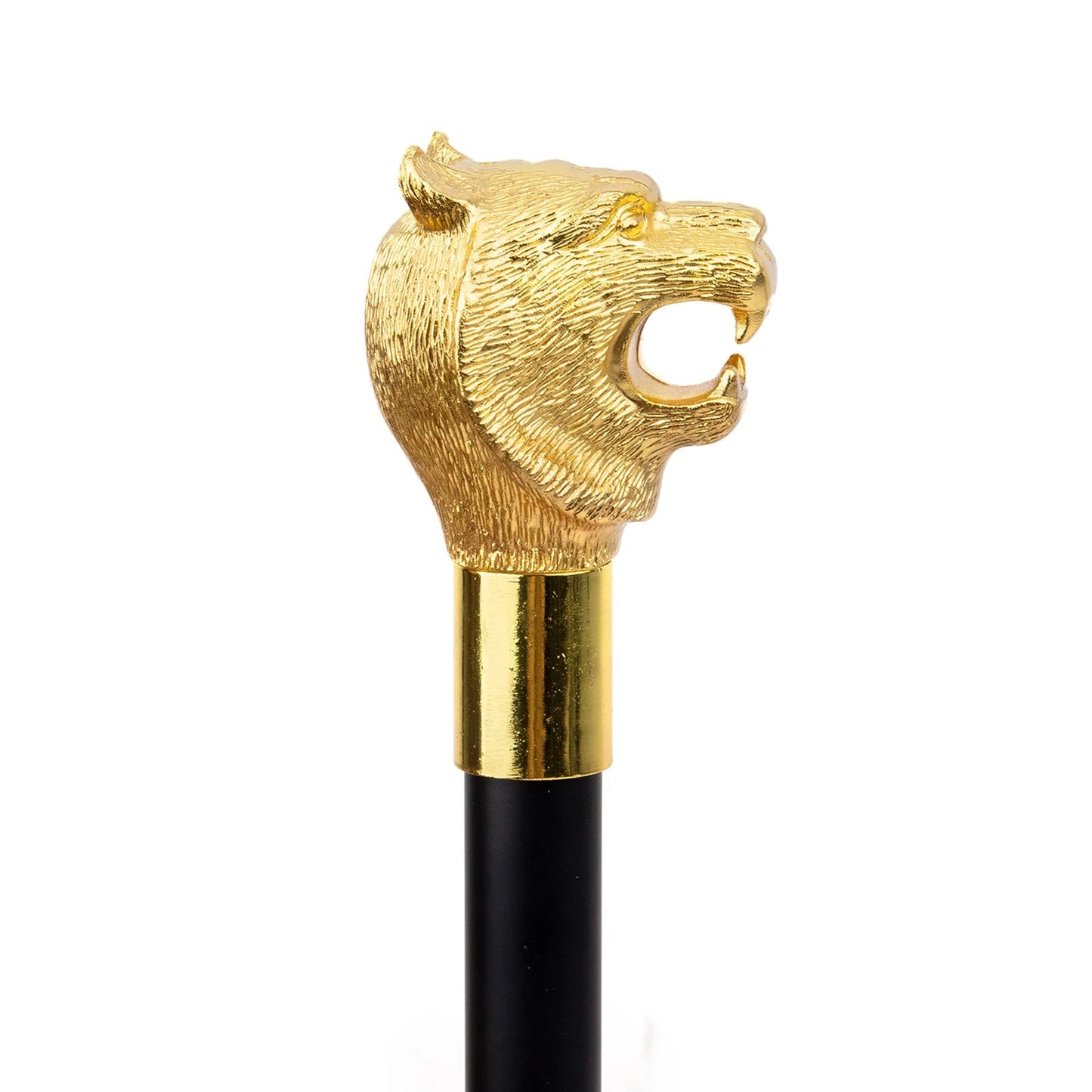 Gold Luxury Tiger Head Handle Fashion Walking Stick for Party Decorative Walking Cane Elegant Crosier Knob Walking Stick 93cm