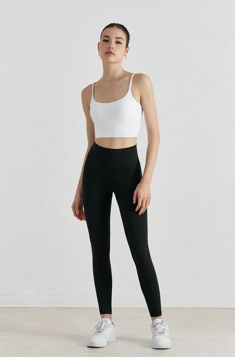 Bowknot Back Sports Bra - Thin Strap Yoga Fitness Bra with Elastic Support