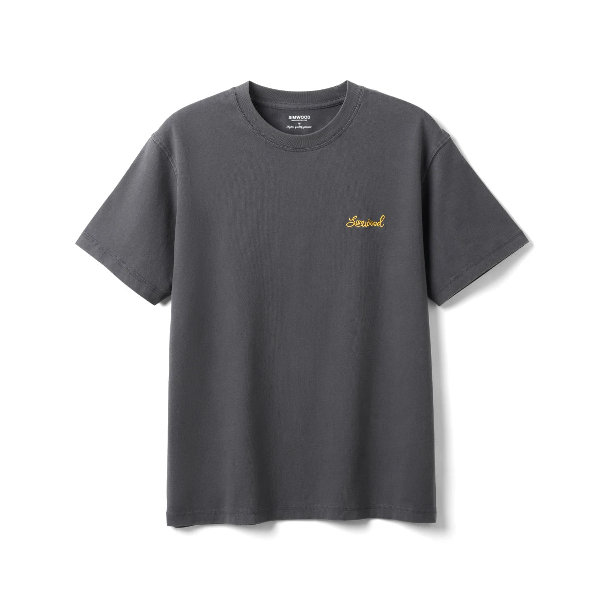 Men's Premium Cotton Vintage Letter Print T-Shirt - Washed Finish Plus Size