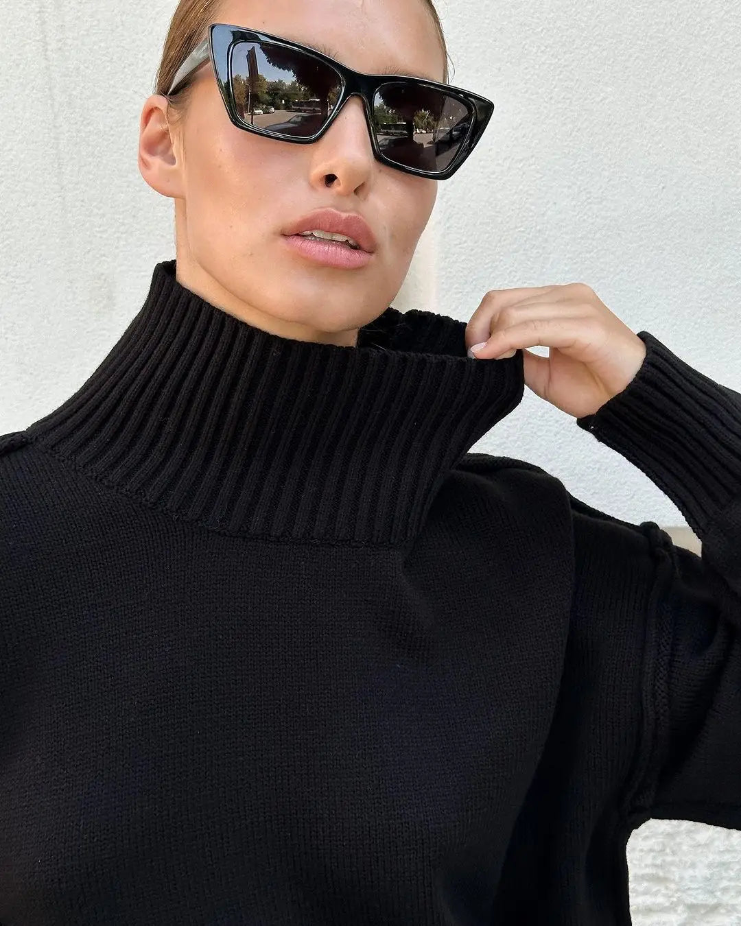 Women's Knitted Turtleneck Sweater