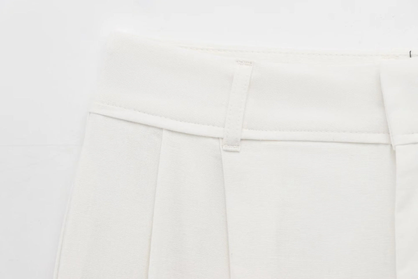 Women's Summer Pleated Strapless Top with Wide Leg Pants Set