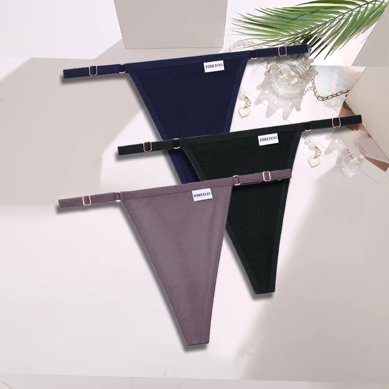 Women's Cotton Thong Underwear 3-Pack