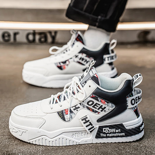 Men's Casual Versatile   Sports Lace Up Vulcanized Sneakers
