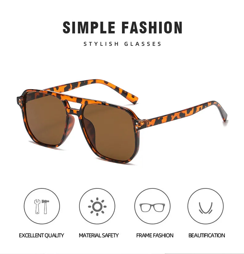 Men's Retro Plastics Frame UV400