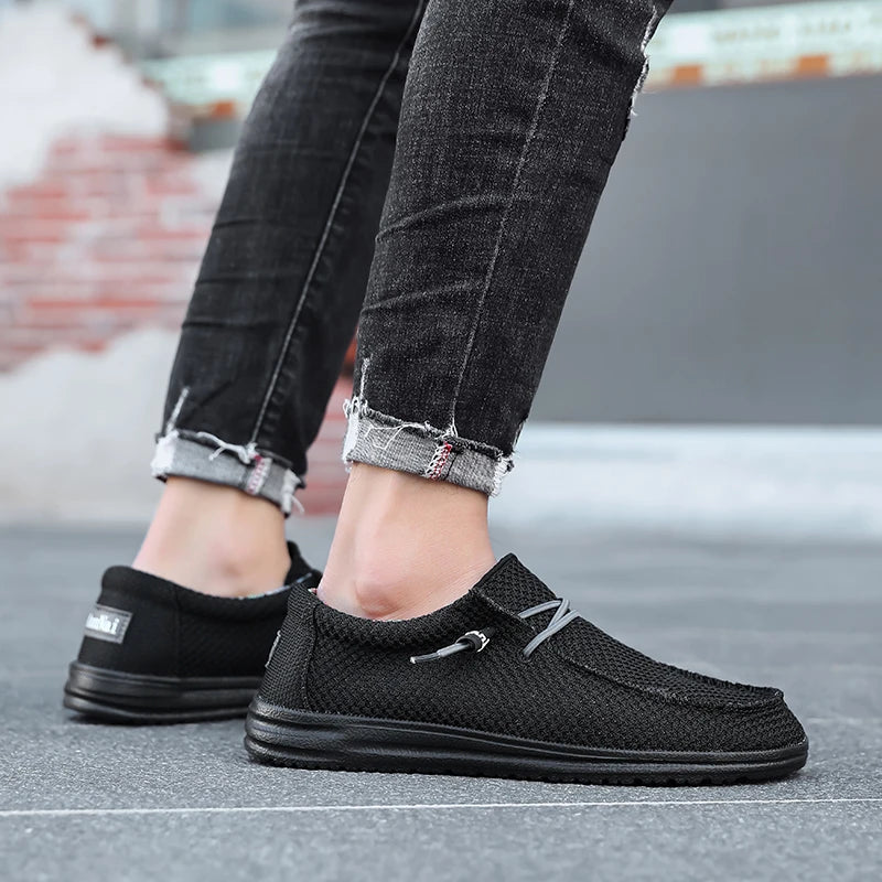 Men's Slip-On Casual Sneakers - Breathable Skateboard Loafers