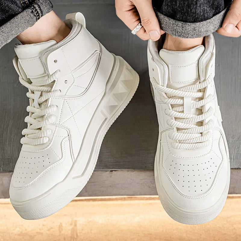 Men's High Top Platform Sneakers - Casual Skateboard Sports Shoes