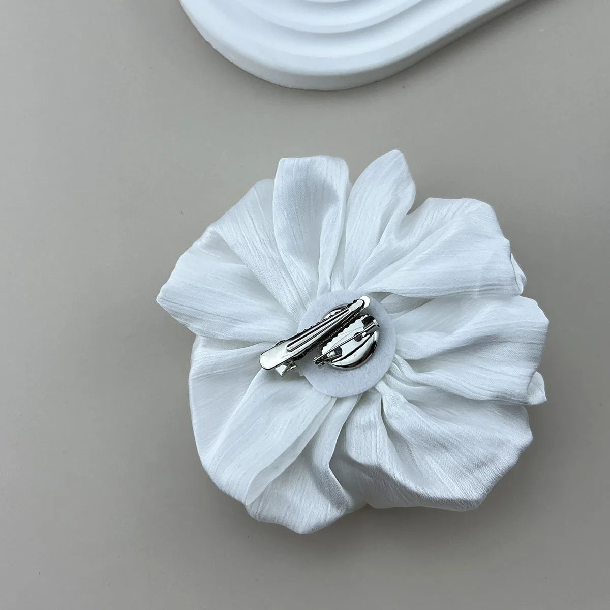 Handmade Fabric Flower Brooch - 11cm Corsage Lapel Pin for Women