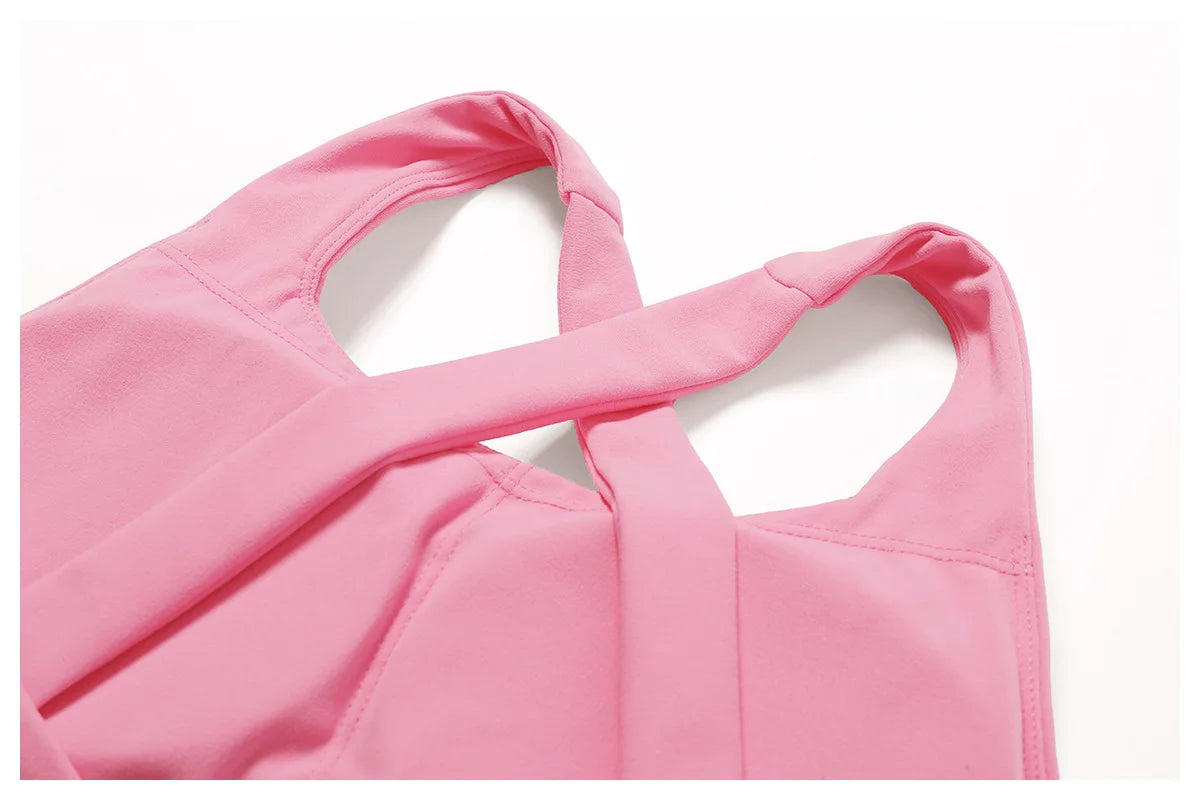 Women's 2Pcs Sports Fitness Tracksuit Workout Sportswear Quick-Drying Yoga Gym Yoga Set