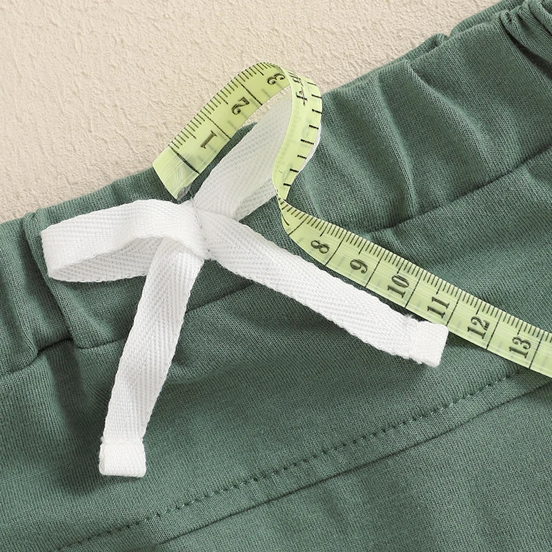 Baby Boys Duck Print Outfit Set - Patchwork T-Shirt with Elastic Waist Shorts