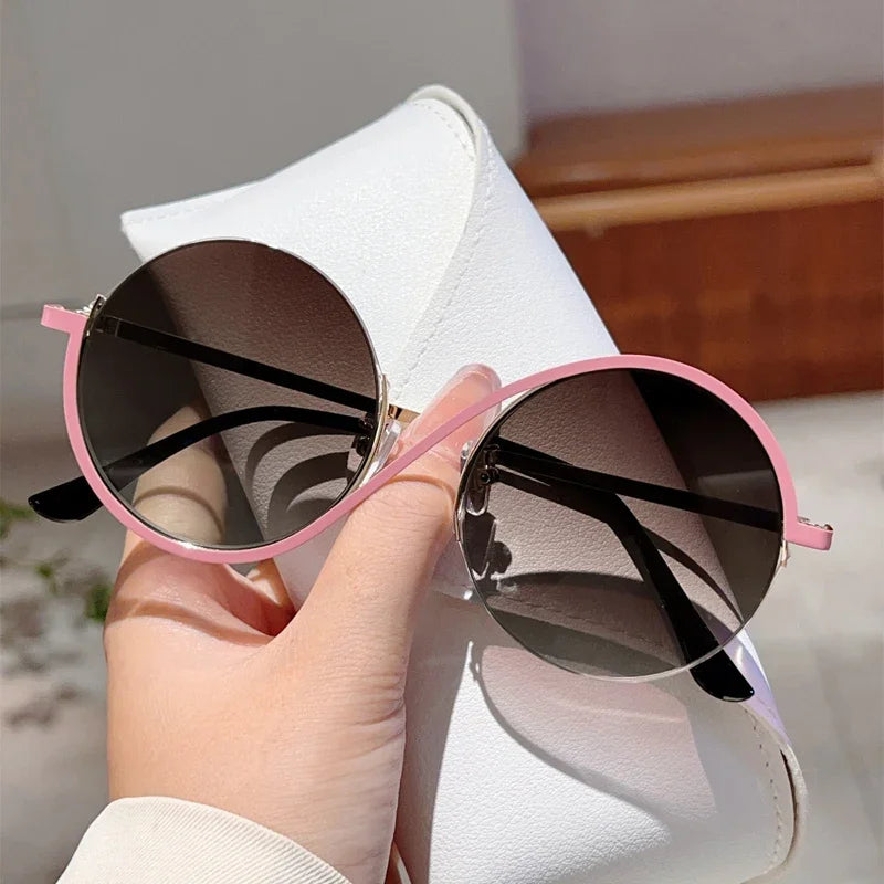 Women's Round Gradient Chic Sunglasses