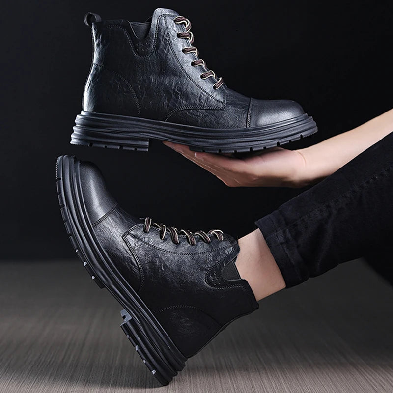 Vintage Ankle Boots - Personalized Design Leather Casual Boots