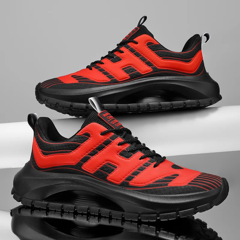 Men's Casual Sneakers Breathable Lace Up Platform Trainers Shoes