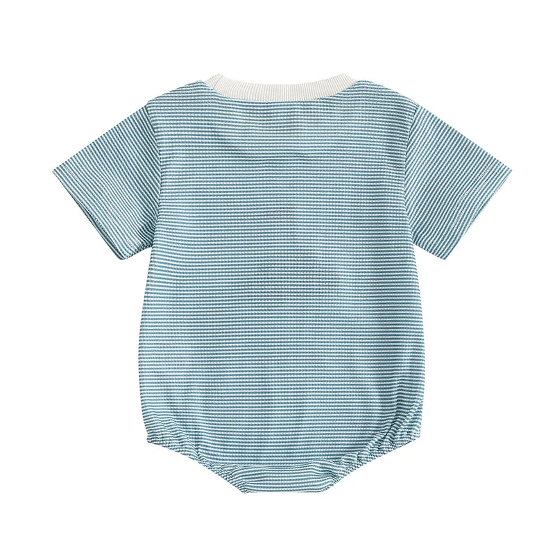 Baby Golf Romper - Striped Short Sleeve Bodysuit for Boys & Girls (0-18M)