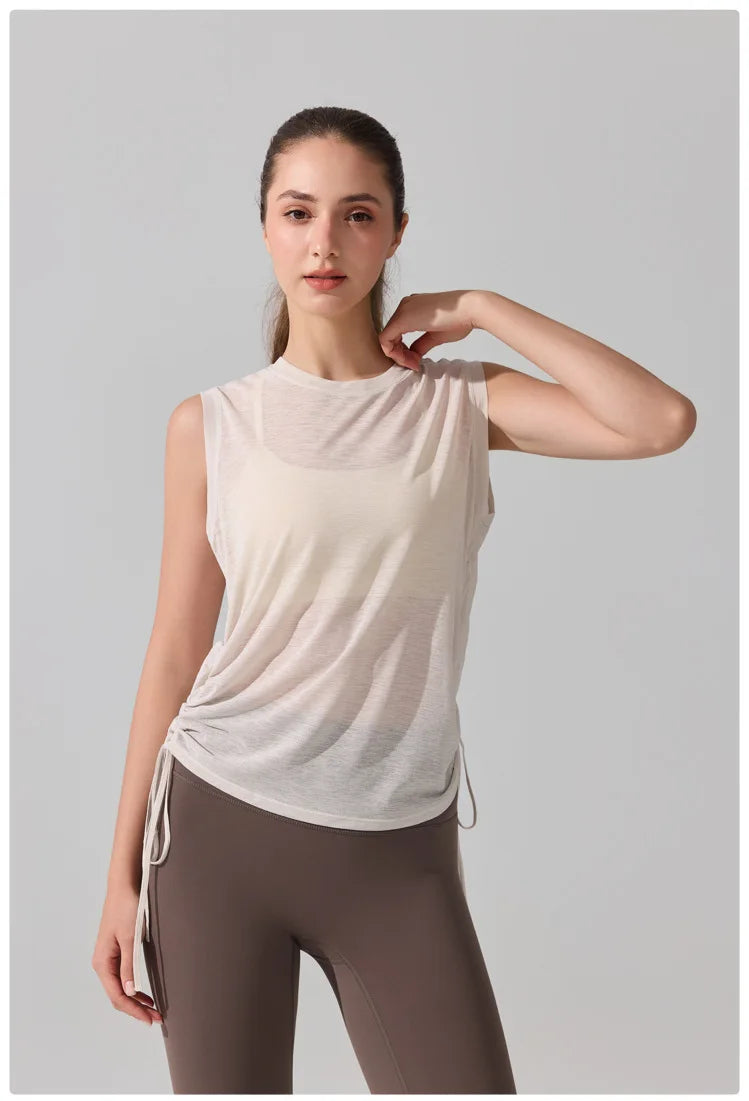 Women's Summer Gym T-Shirt - Breathable Quick Dry Fitness Tank Top