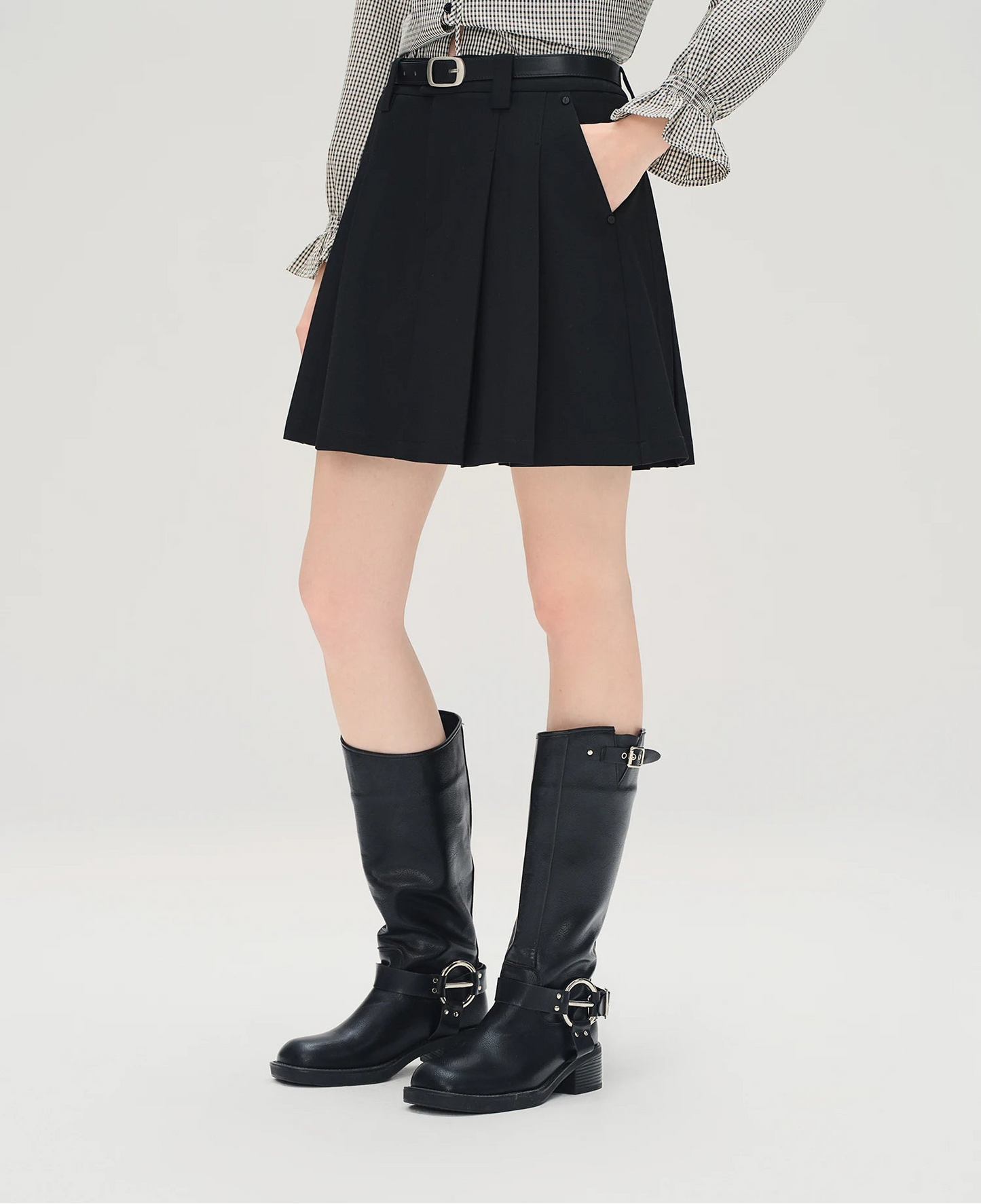 Women's Plus Size High Waist A-Line Pleated Skirt - Retro Style