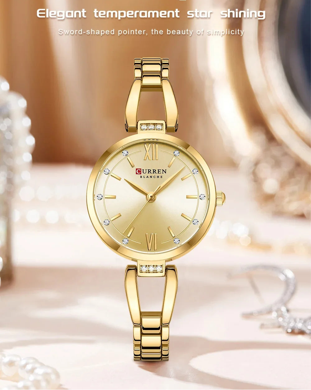 Diamond Ladies Quartz Watch - Waterproof Stainless Steel Luxury Timepiece