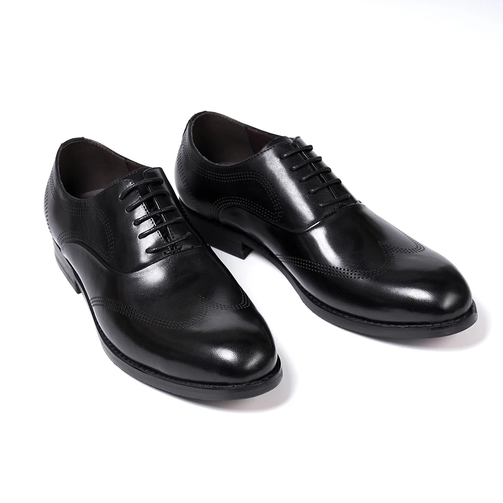 Men's Classic Style Lace-Up Oxfords Genuine Leather Shoes